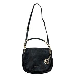Michael Kors Bedford Pebbled Leather Black Crossbody Bag